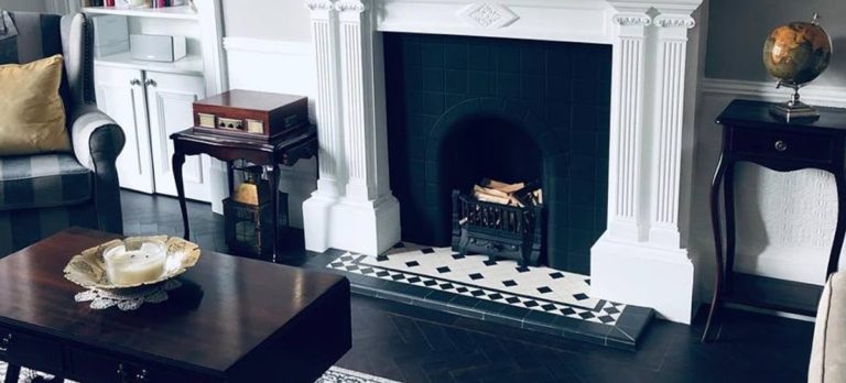fireplace tiling restoration